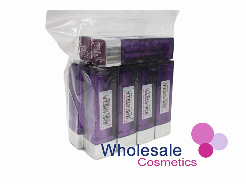 10 x Maybelline Colour Sensational Lipstick - 338 MIDNIGHT PLUM